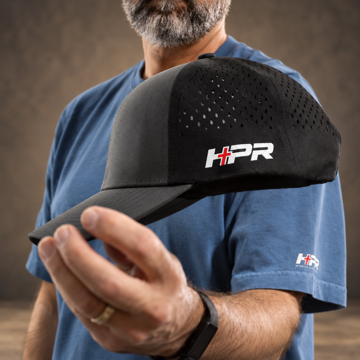 HPR Hydro Hat – Checkered Cross (Charcoal/Black)