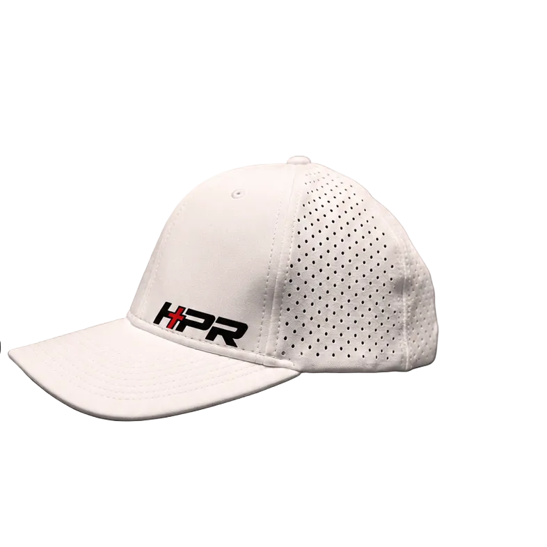 white hat side view
