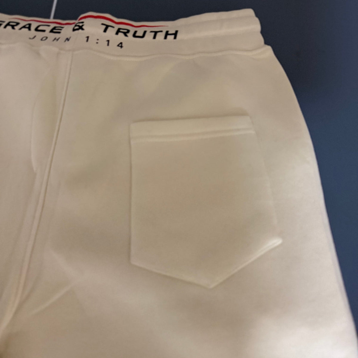 Back pocket detail on the Vintage Pearl sweatpants